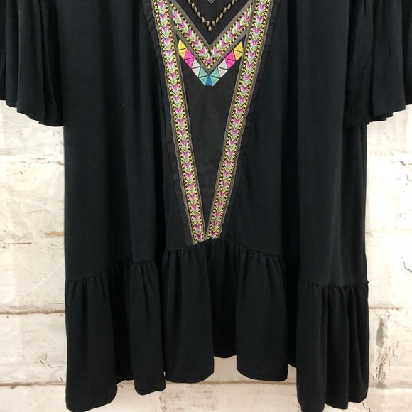 Geometric Black Beaded Dress - Picture 5 of 6